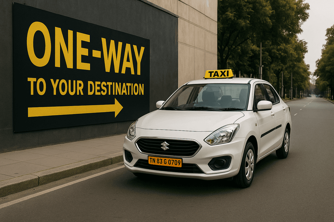 One-way taxi ride to your destination—quick, easy & hassle-free!